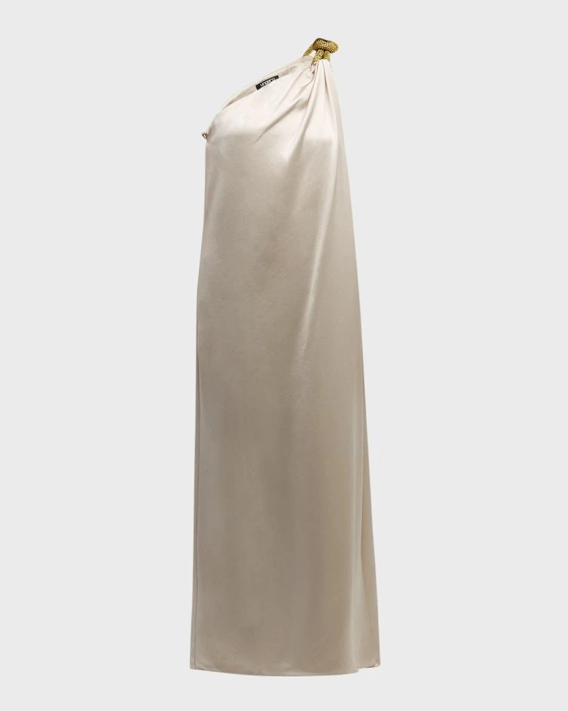 UNGARO Shae One-Shoulder Satin Maxi Dress 1