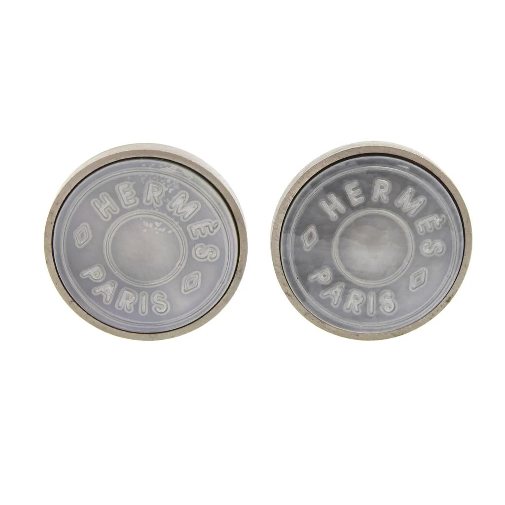 Hermes Sellier Metal Clip Earrings (Pre-Owned)