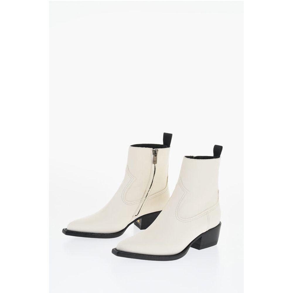 Golden Goose Leather Western Boots with Point Toe Women's 5,5cm