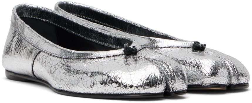MAISON MARGIELA Silver Tabi Broken Mirror Ballerina Flats 4