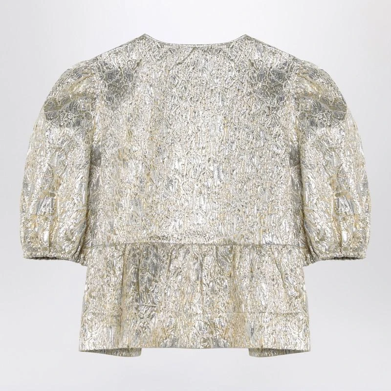 Ganni Ganni Gold/Silver Blouse With Bows 2