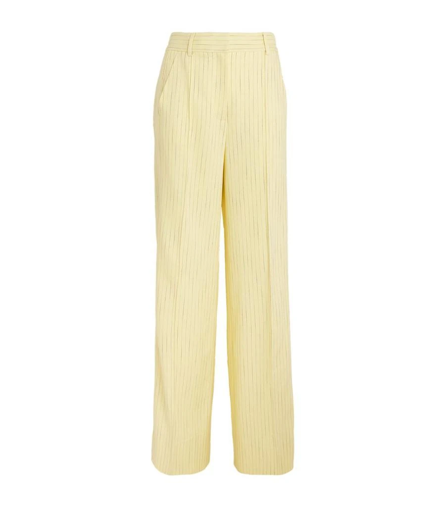 ME+EM Pinstripe Wide-Leg Trousers 1