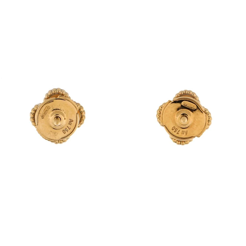 Van Cleef & Arpels Sweet Alhambra Stud Earrings 18K Yellow Gold and Onyx 3