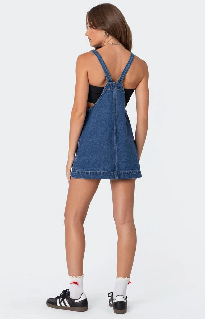 Edikted Overall Denim Mini Dress 5
