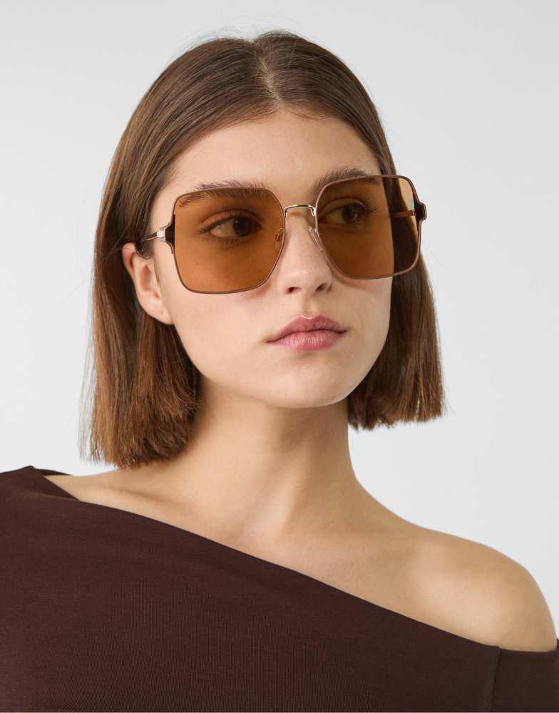 Stradivarius Stradivarius sunglasses with metal temples in brown