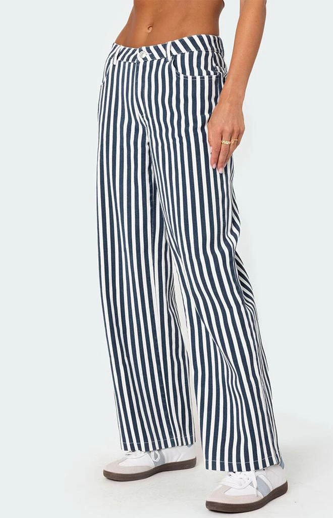 Edikted Striped Low Rise Jeans 3