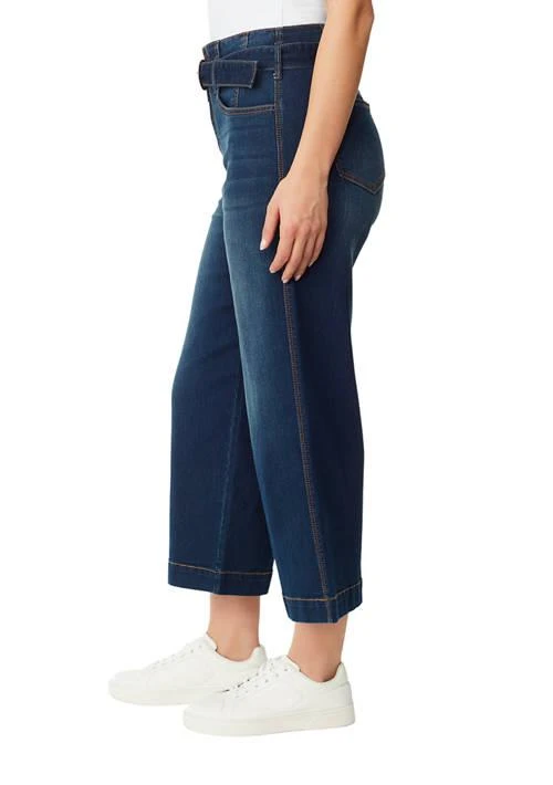 Gloria Vanderbilt Vanderbilt Womens Belted Crop Trouser Pants 3