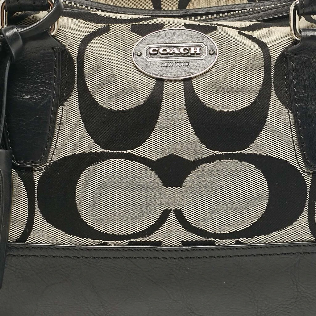 Coach Coach Black Signature Canvas and Leather Legacy Haley Satchel 5