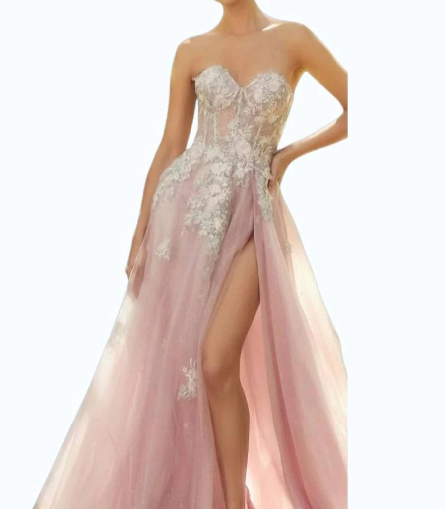 Andrea & Leo Couture Andrea & Leo Couture - Penelope Blossom With Overskirt Gown