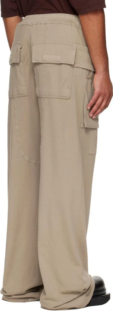 Rick Owens Taupe Concordians Wide Creatch Cargo Pants 3