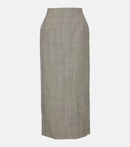 WARDROBE.NYC Prince of Wales check midi skirt 1