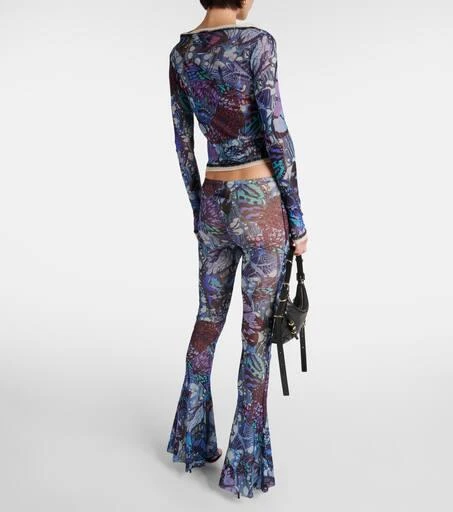 Jean Paul Gaultier Papillon jersey flared pants 3