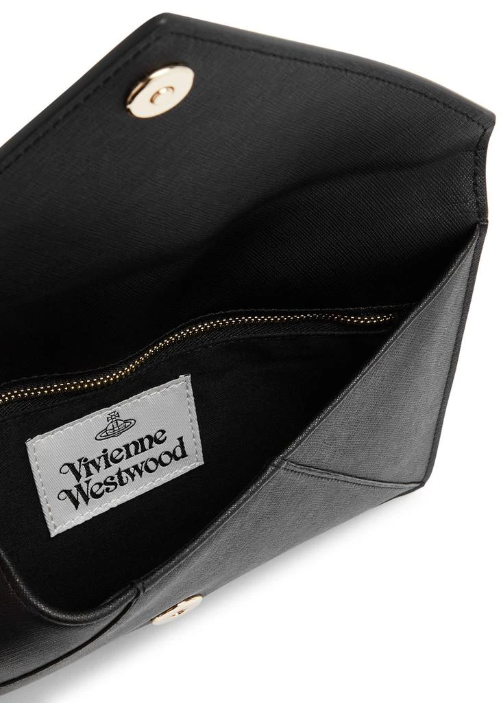 VIVIENNE WESTWOOD Envelope leather clutch  4