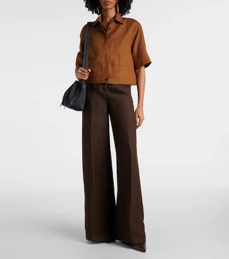 Max Mara Cropped linen shirt 2