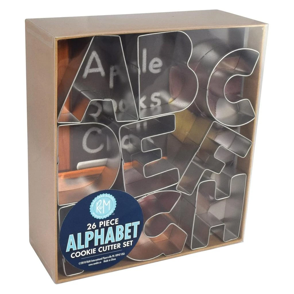 R&M International 3-Inch Alphabet 26 Piece Cookie Cutter Set with Gift Box 2