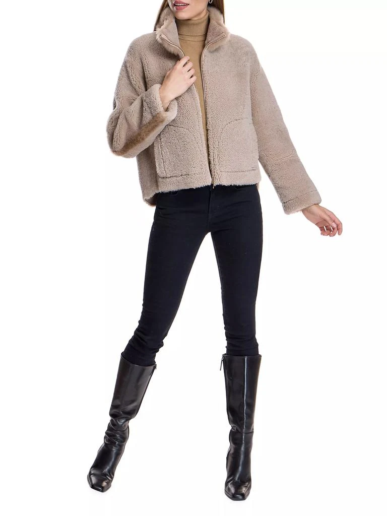 Maximilian Boxy Shearling Jacket 2