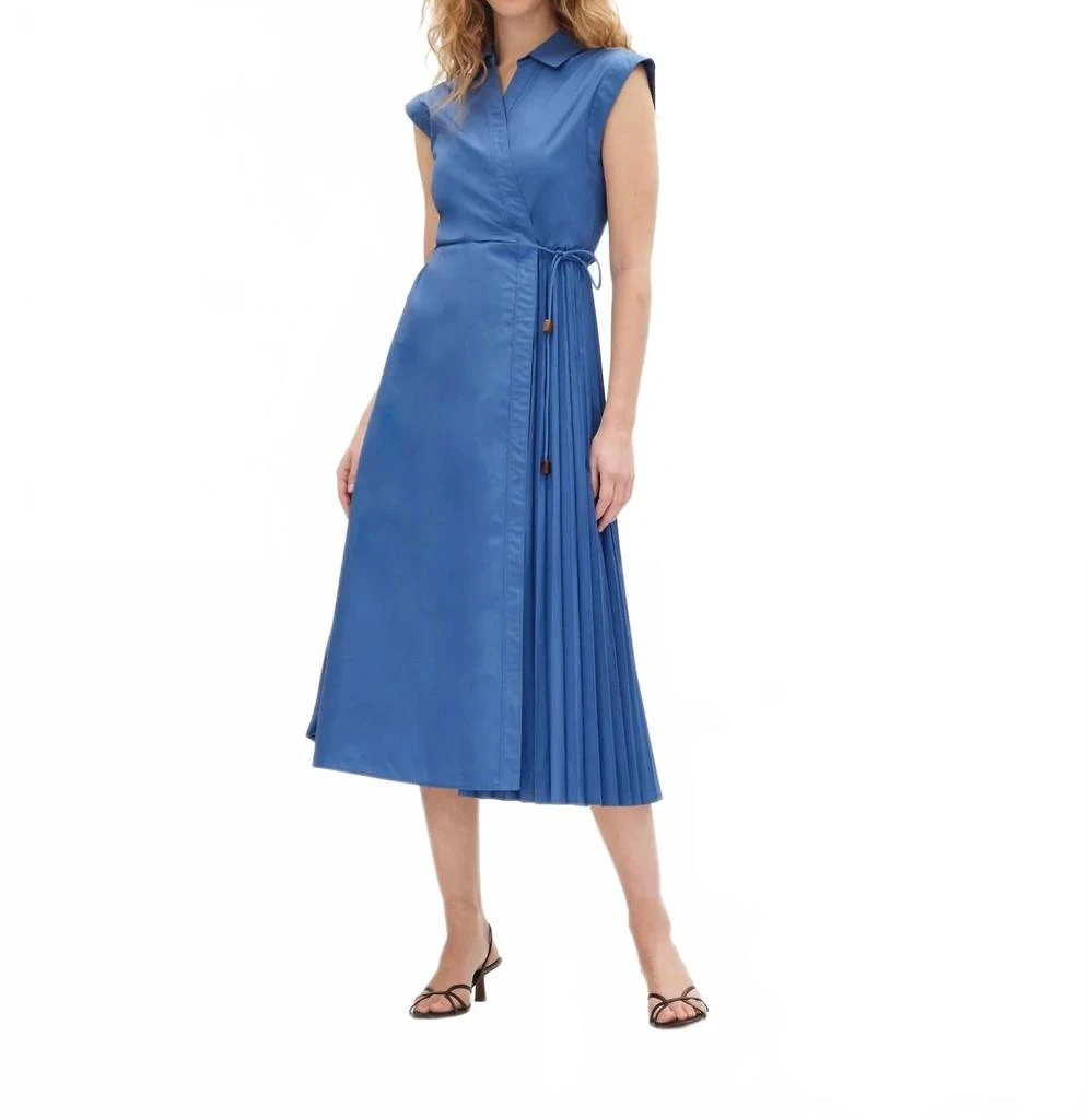 Tanya Taylor Midi Shivon Dress In French Blue 1