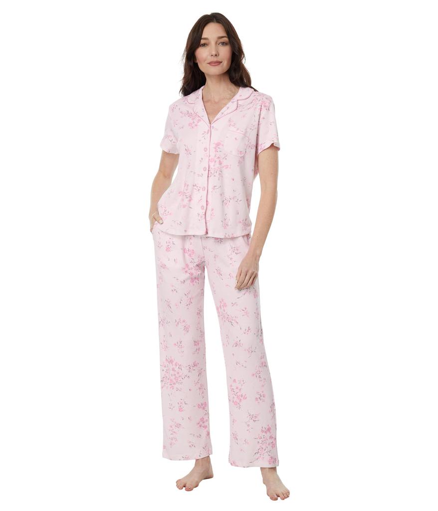 Karen Neuburger Petite Blossom Short Sleeve Printed Girlfriend PJ Set