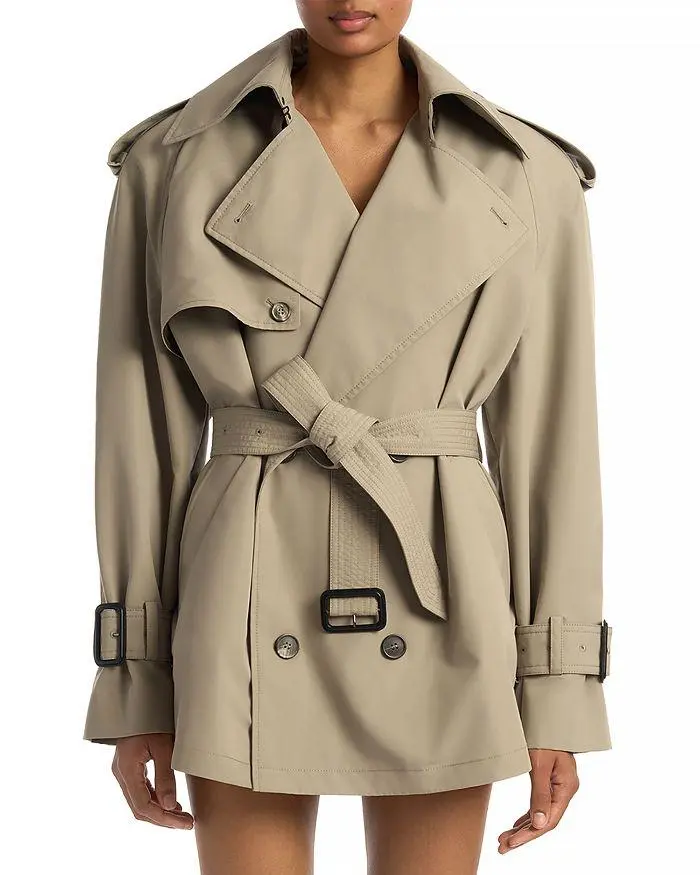 WARDROBE.NYC Clean Mini Trench Coat