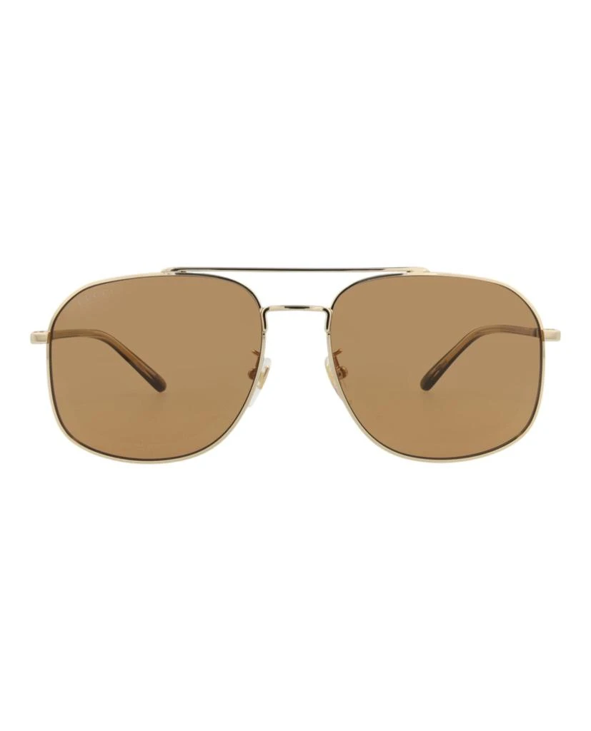 Gucci Aviator-Frame Metal Sunglasses 1