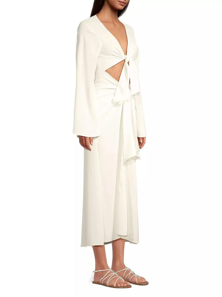 Cinq à Sept Talita Knotted Cut-Out Crepe Dress 4