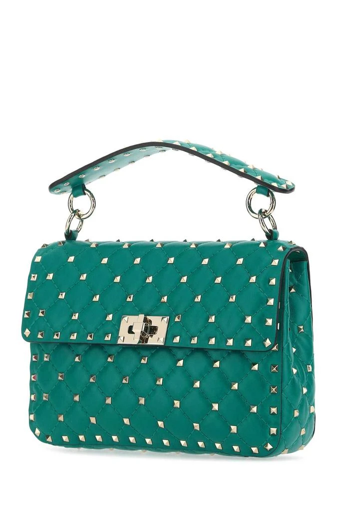 Valentino Teal Green Nappa Leather Medium Rockstud Spike Handbag 2
