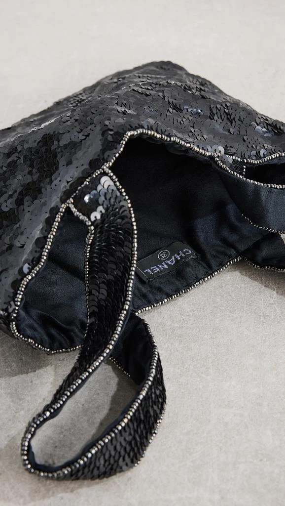 What Goes Around Comes Around Chanel Black Sequin Handbag 5