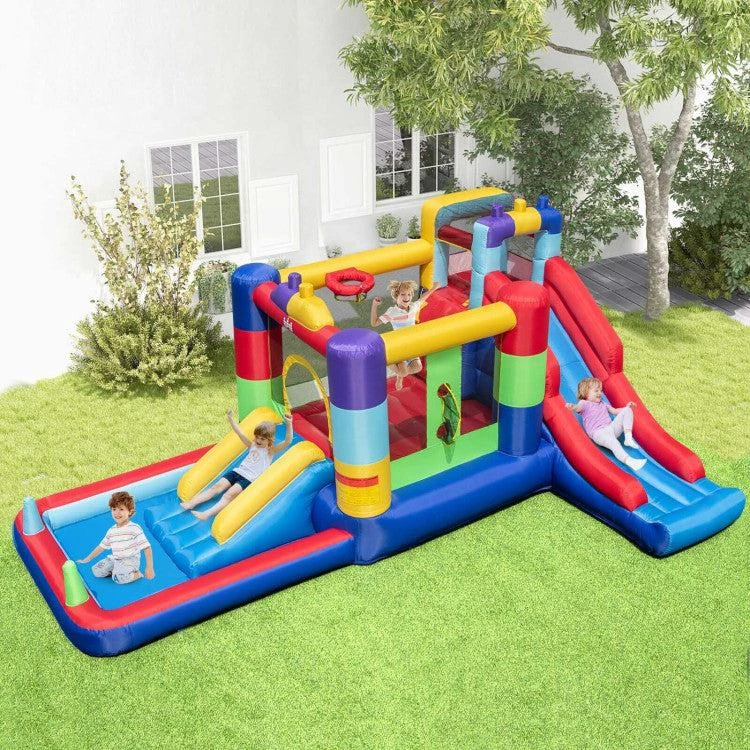 Hivvago Inflatable Bounce House with 680W Blower and Ball Pit 2