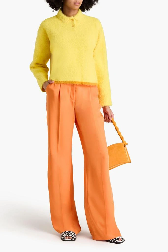 Jacquemus Neve brushed stretch-knit polo sweater 2