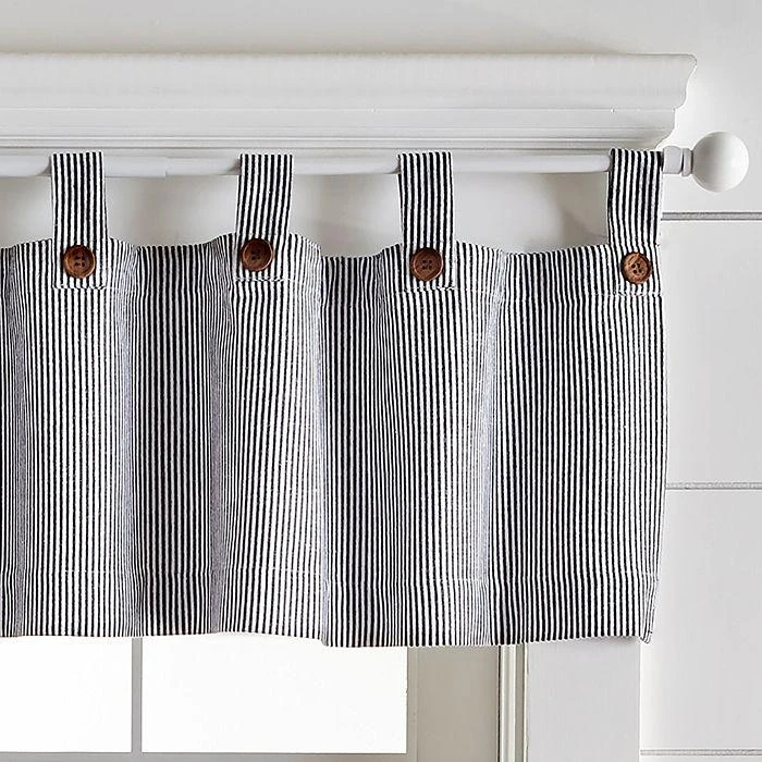 Elrene Home Fashions Tucker Ticking Stripe Window Valance, 15" x 60" 2