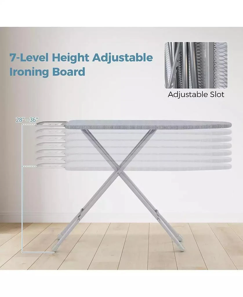 Ecooso Full Size Ironing Board with Iron Rest and 7-Level Height 5