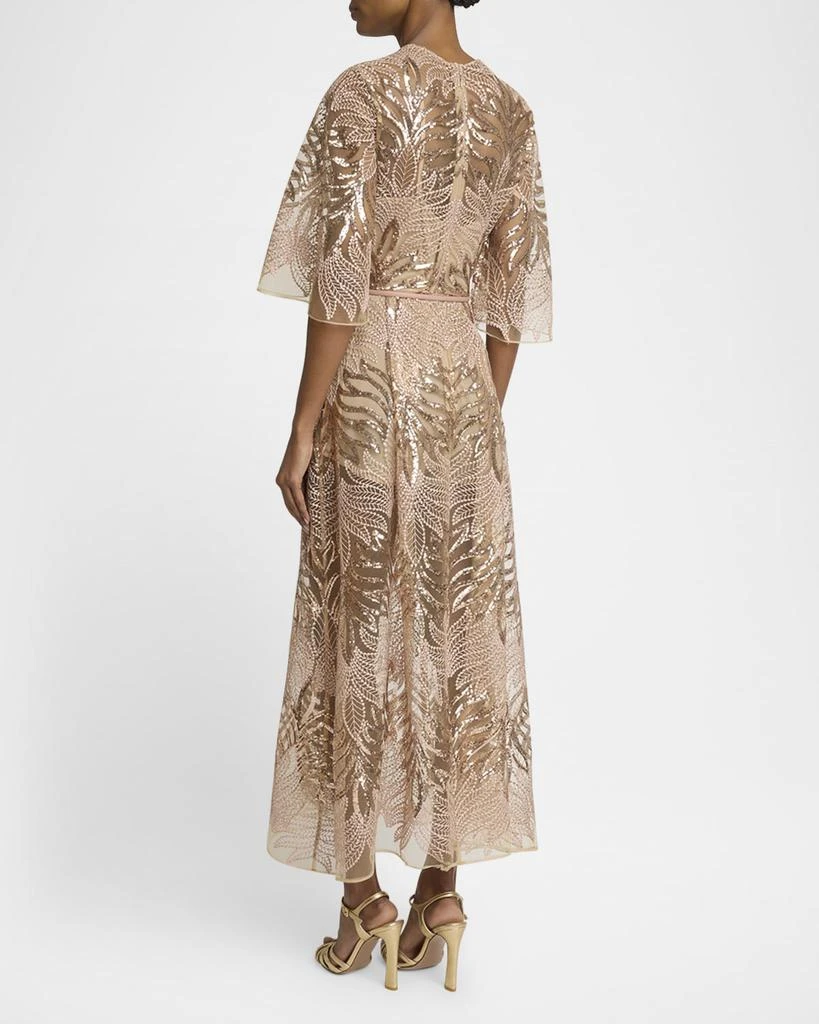 Elie Saab Sequin Embroidered Tulle Midi Dress 3