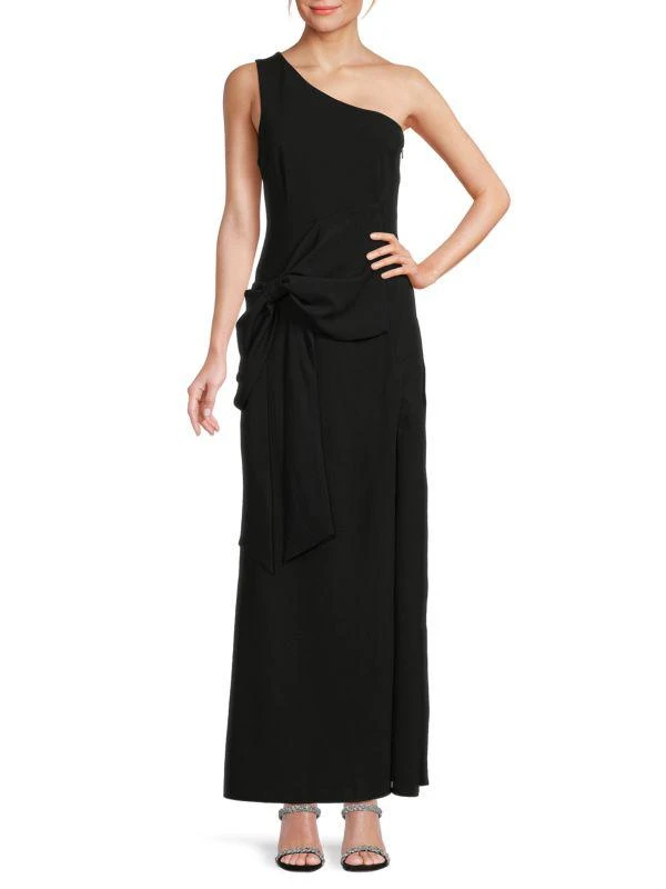 The fashion poet One Shoulder Bow Maxi Dress 1