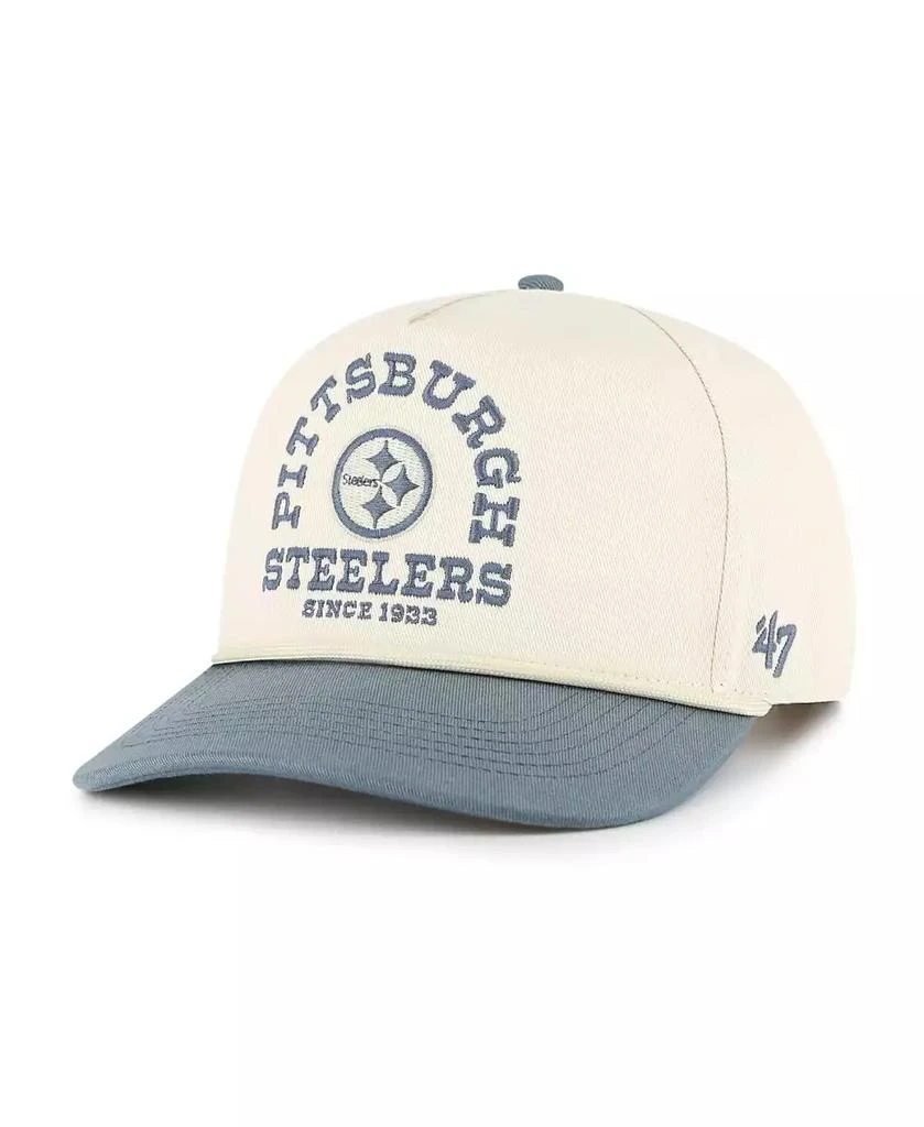 47 Brand Men's Cream Pittsburgh Steelers Ranchero Hitch Adjustable Hat 1