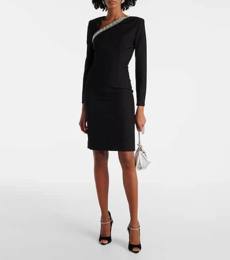 Gianvito Rossi Crystal-embellished suede peep-toe pumps 3