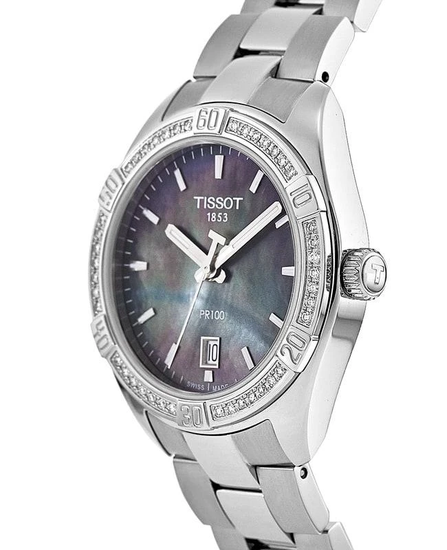 Tissot Tissot PR 100 Lady Mother of Pearl Dial Diamond Bezel Steel Women's Watch T101.910.61.121.00 3