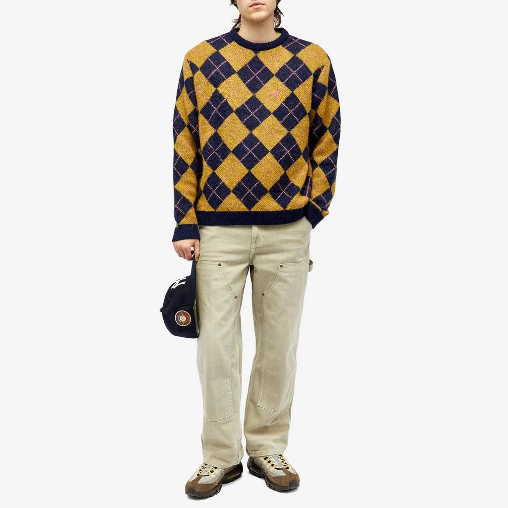Awake NY Awake NY Argyle Mohair Crew Knit 4