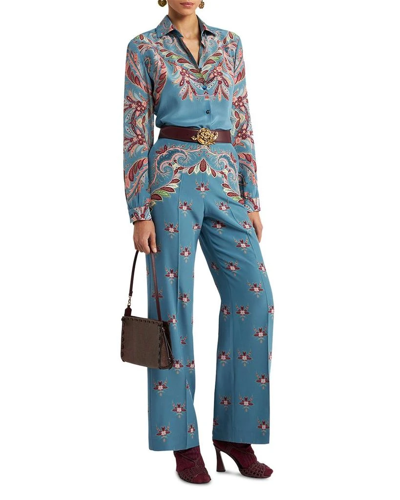ETRO Printed Silk Trousers 2
