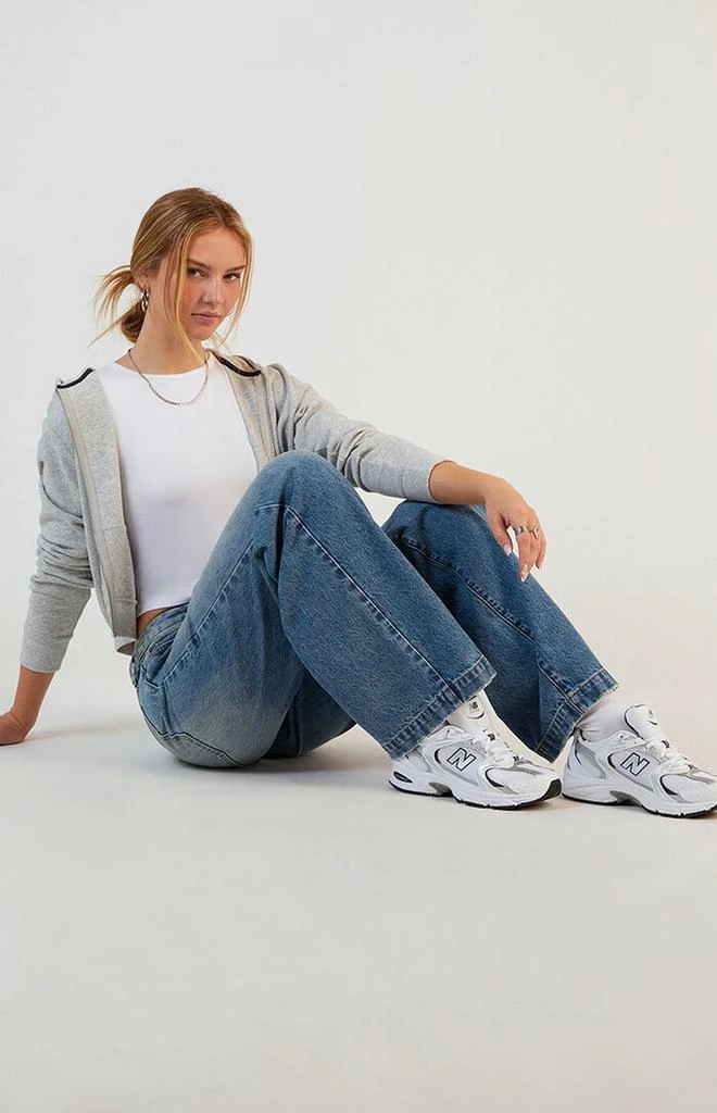 PacSun Casey Tinted Low Rise Baggy Jeans Dark Indigo 4