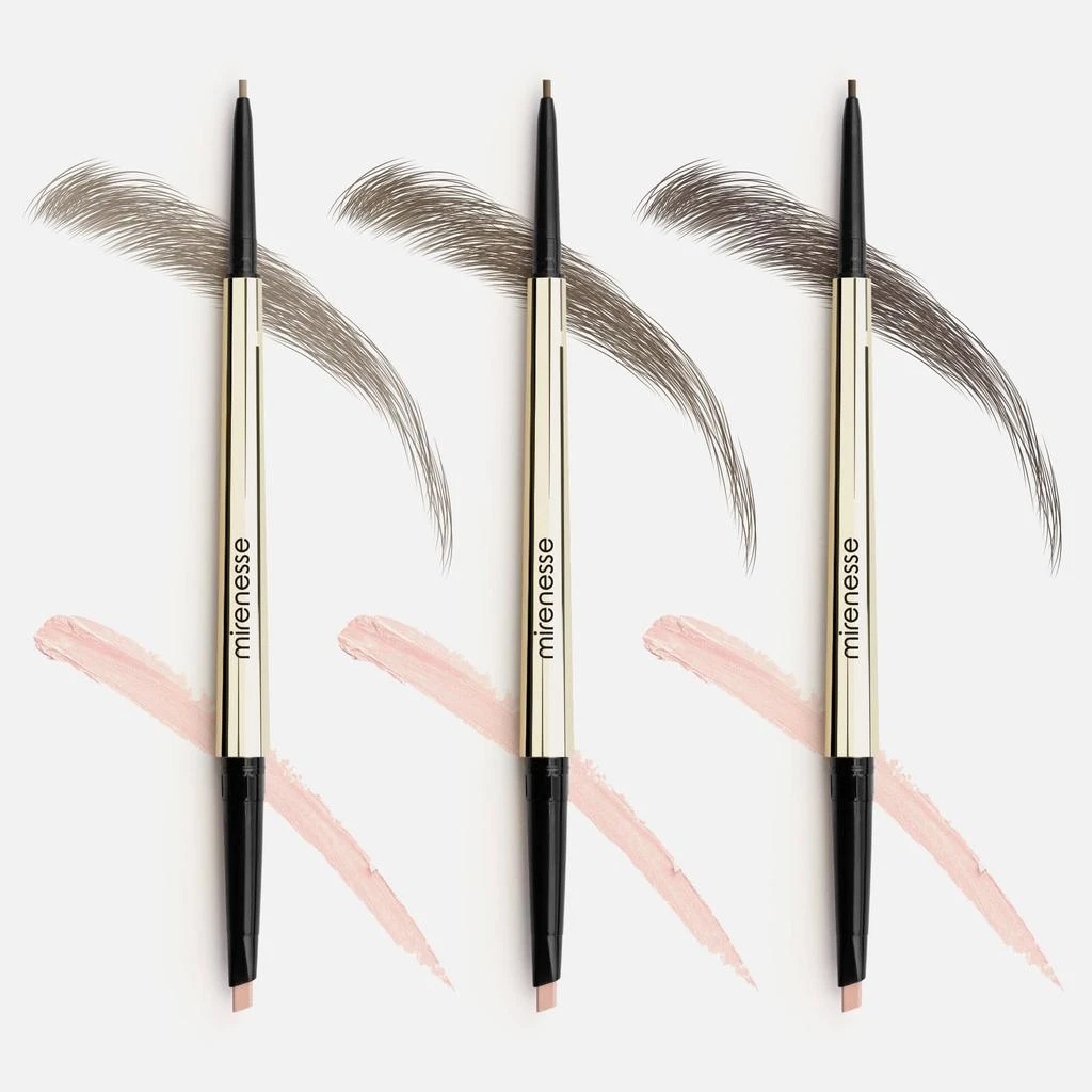 Mirenesse Pr- All Day Micro Brow Penceils+ Highlighters Duets X3