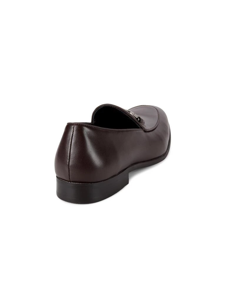 Saks Fifth Avenue Black Leather Bit Slip-On Loafers SAKS FIFTH AVENUE Size 12 Black Embossed Leather Slip On  main image 4