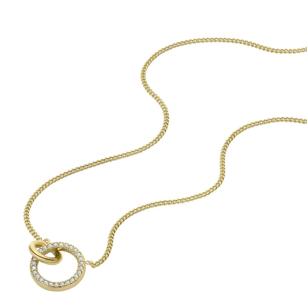 Fossil Women's Hazel Icons Gold-Tone Stainless Steel Pendant Necklace 2