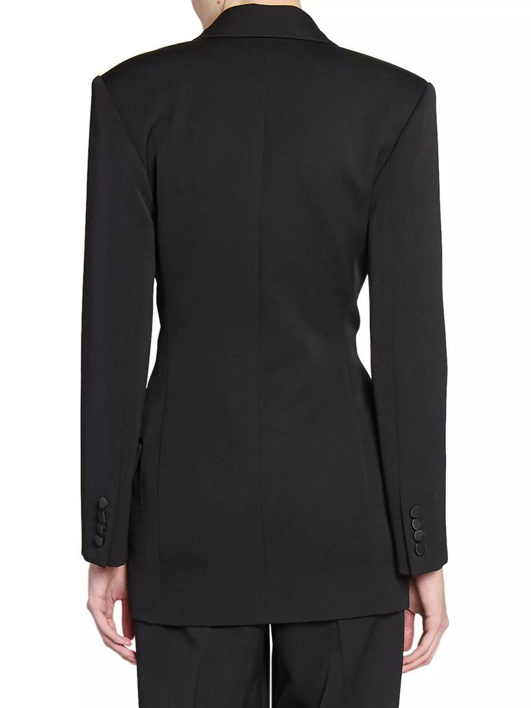 Yves Saint Laurent Tuxedo Jacket in Grain De Poudre BLACK 38