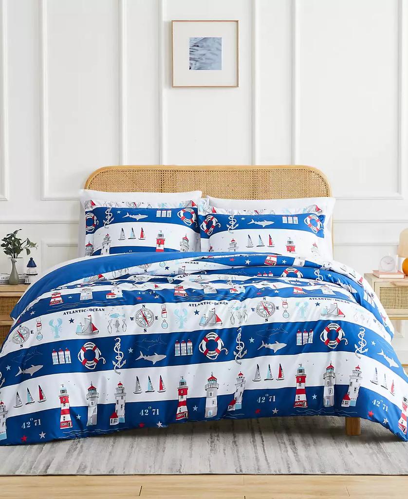 SOUTHSHORE FINE LINENS Atlantic Oversized Reversible 3-Pc. Comforter Set