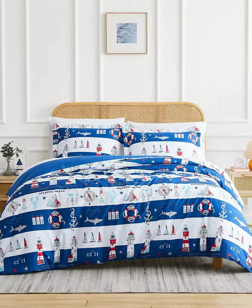 SOUTHSHORE FINE LINENS Atlantic Oversized Reversible 3-Pc. Comforter Set 1