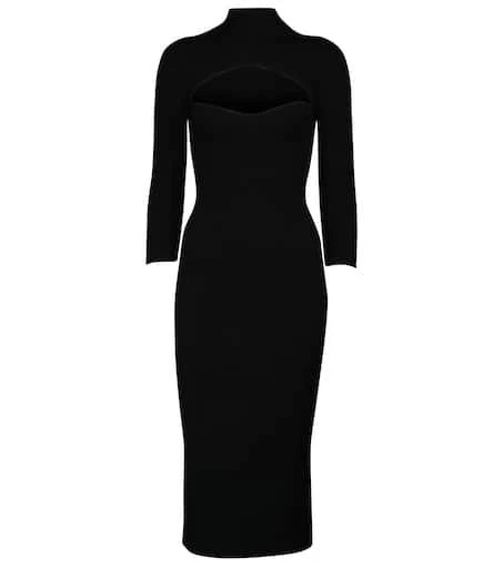 Khaite Mischa ribbed-knit midi dress 1