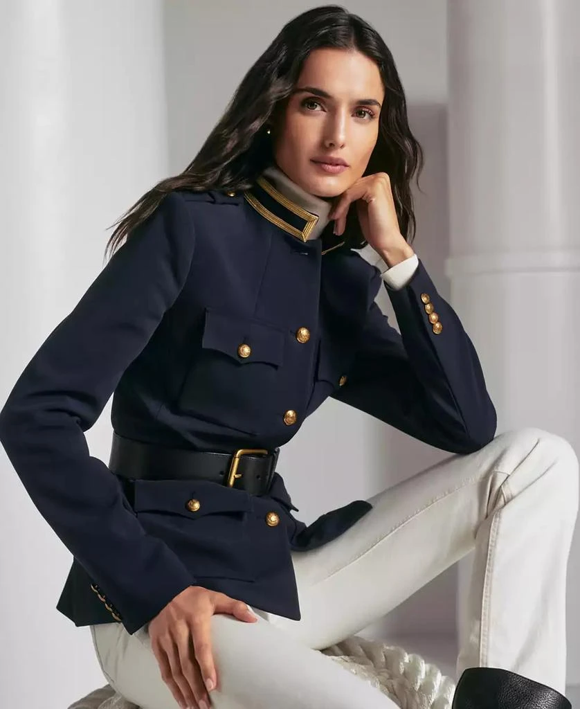 Ralph Lauren Women's Metallic-Trim Twill Jacket 1