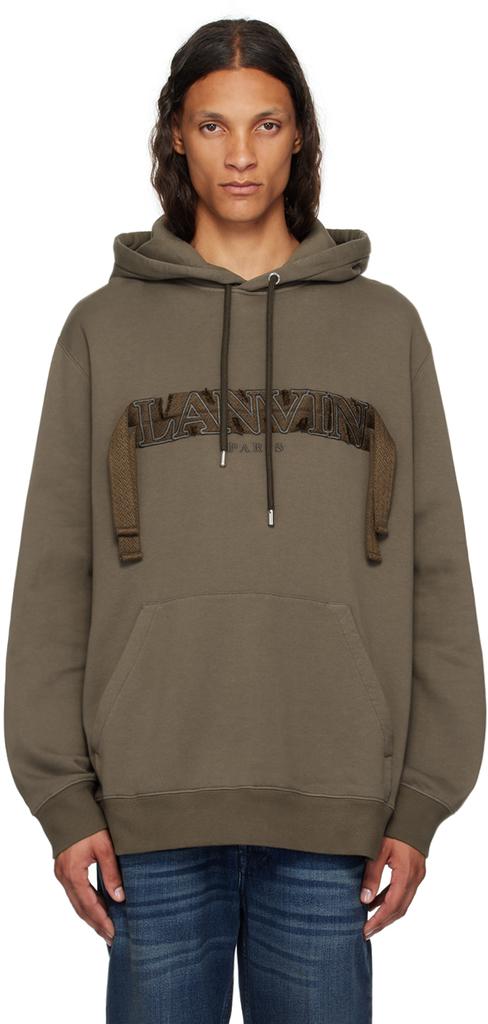 【関税込み】Lanvin ブラック Archives Print ジップフーディ 関税込み】Lanvin ブラック Archives Print ジップフーディ