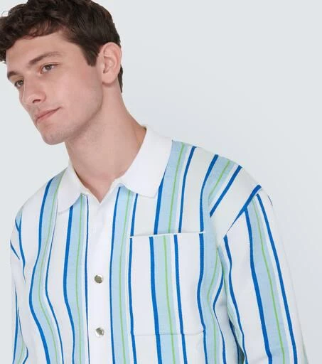 Jacquemus La Chemise Maille Polo striped shirt 5