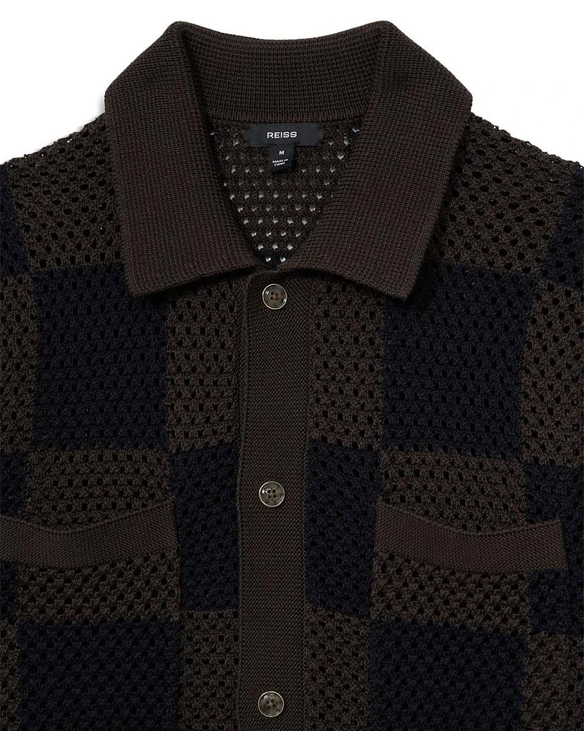 REISS Alfred Short Sleeve Crochet Shirt 5